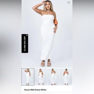 Princess Polly Oscar Midi Dress White